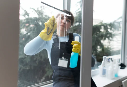 Nettoyage de vitres intérieures et extérieures à l'Aiguillon